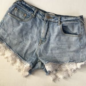 Grace in L.A. lace bottom shorts